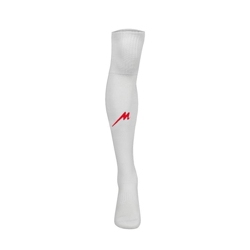 جوراب ساق بلند مدل 009 سفید لوگوی قرمز