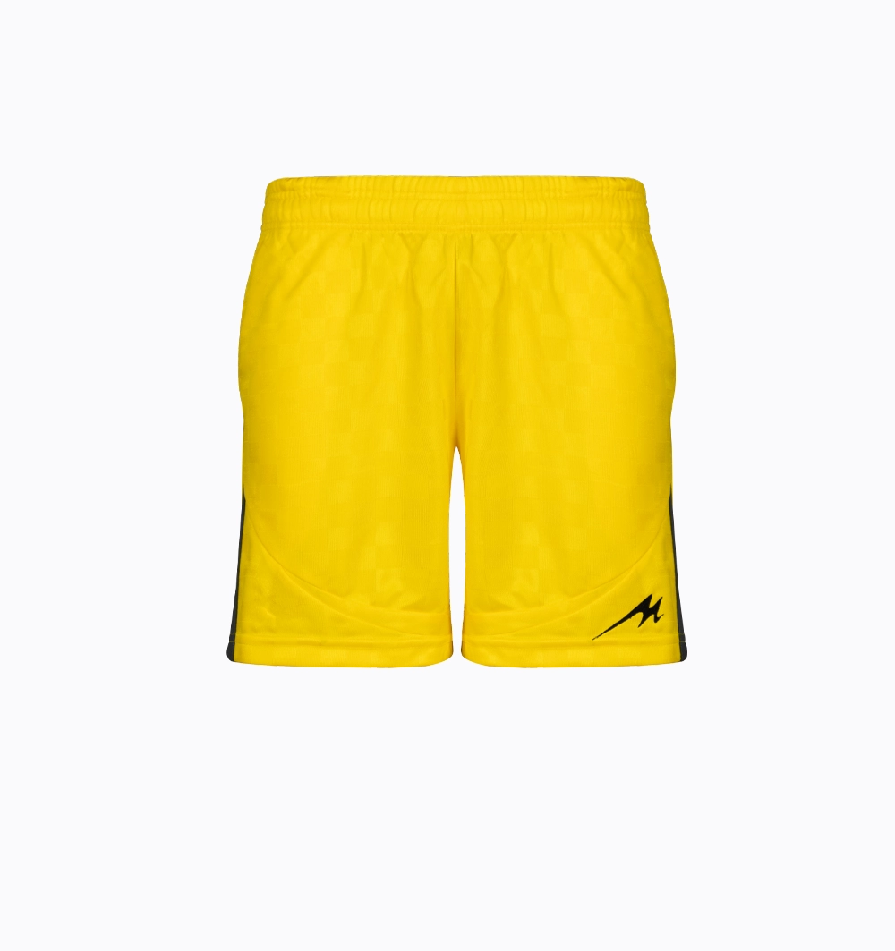 ست پیراهن و شورت آستین بلند داوری مدل 058 ساده زرد مدادی