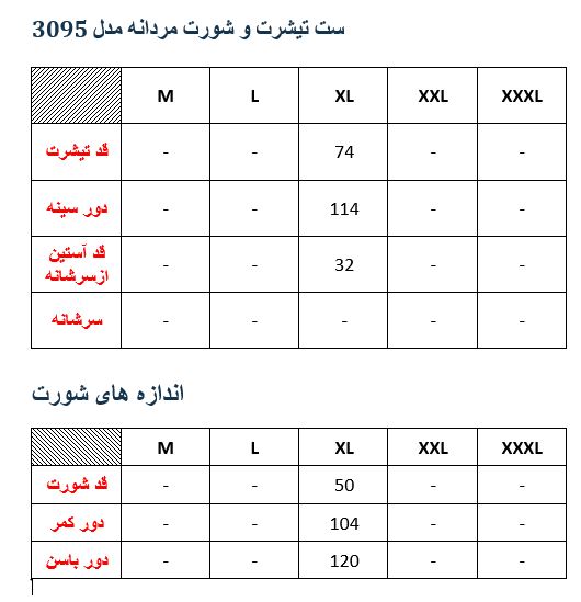 ست تیشرت وشورت مردانه مدلM08130950000SZZRSB04
