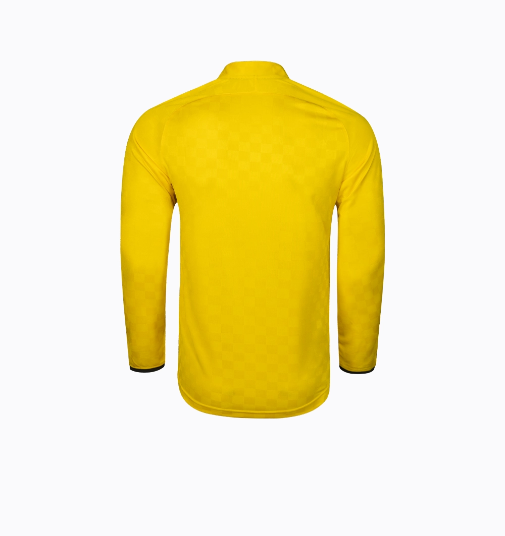 ست پیراهن و شورت آستین بلند داوری مدل 058 ساده زرد مدادی