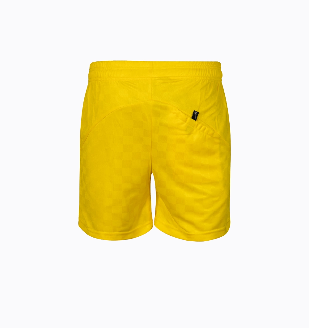 ست پیراهن و شورت آستین بلند داوری مدل 058 ساده زرد مدادی