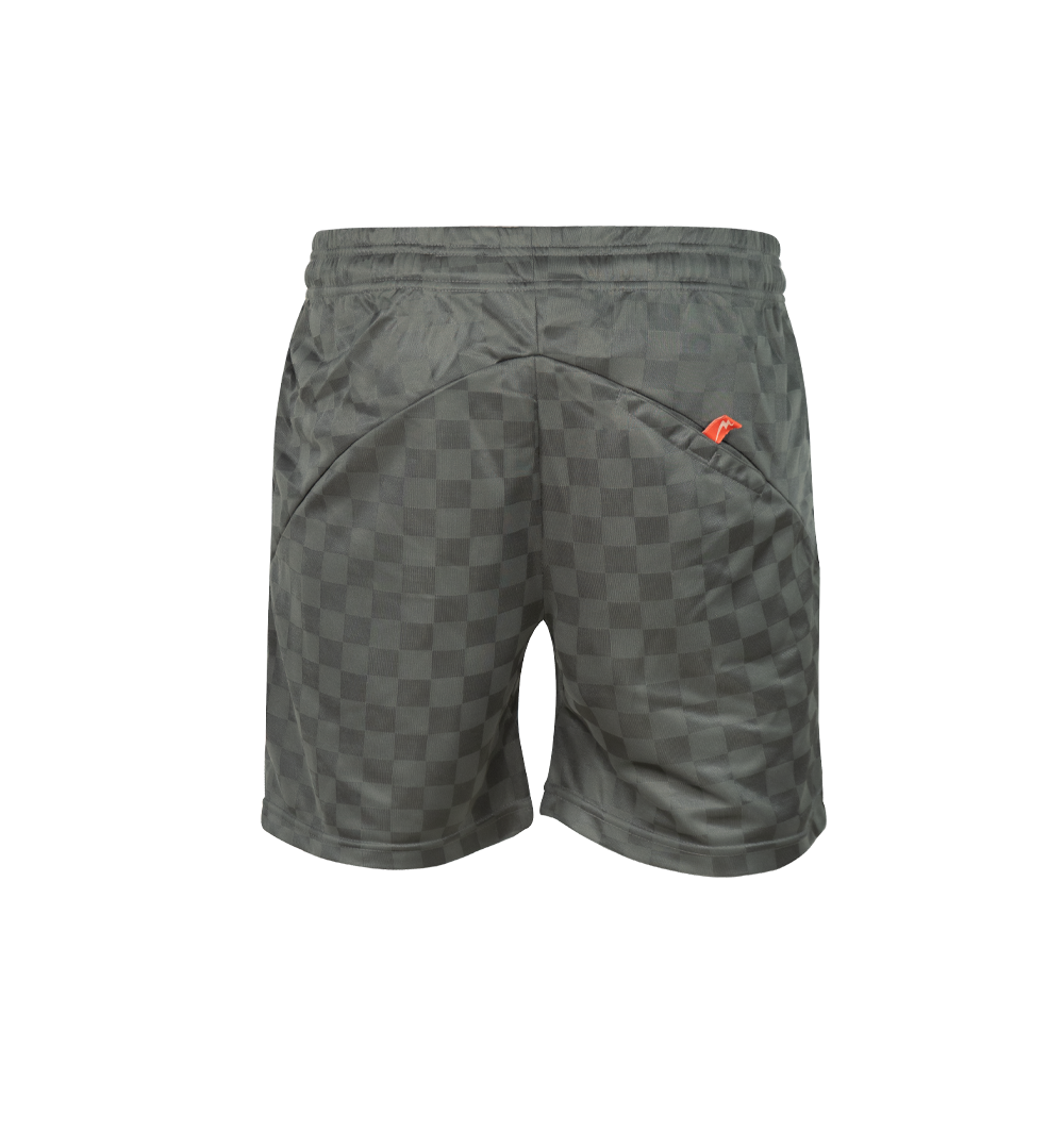 ست پیراهن و شورت آستین کوتاه داوری مدل 058 شطرنجی مدادی نارنجی