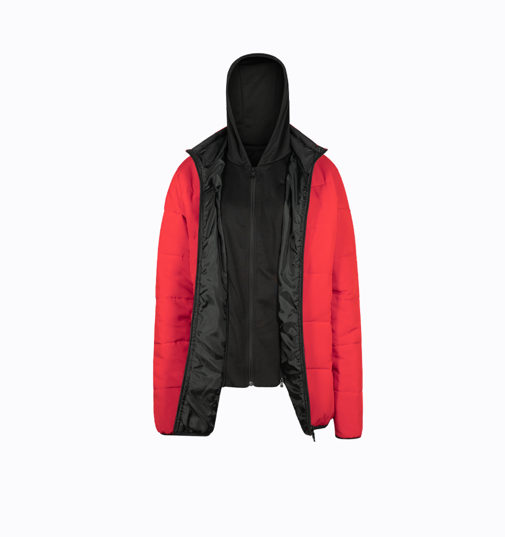 کاپشن زنانه کلاهدار پشم شیشه مدلM0203044000KPIGRSI04