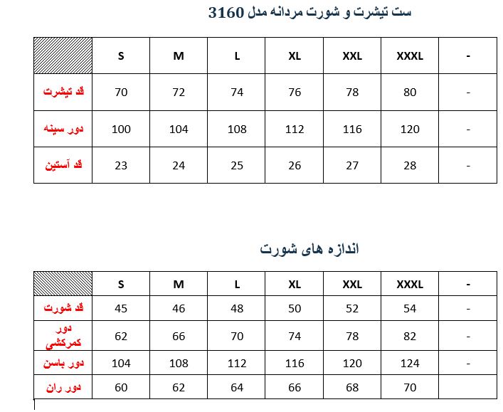 ست تیشرت و شورت مردانه مدلM08131600000JAZRSI04
