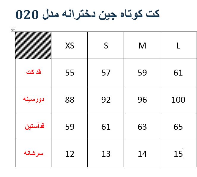 کت کوتاه جین دخترانه مدل 020 