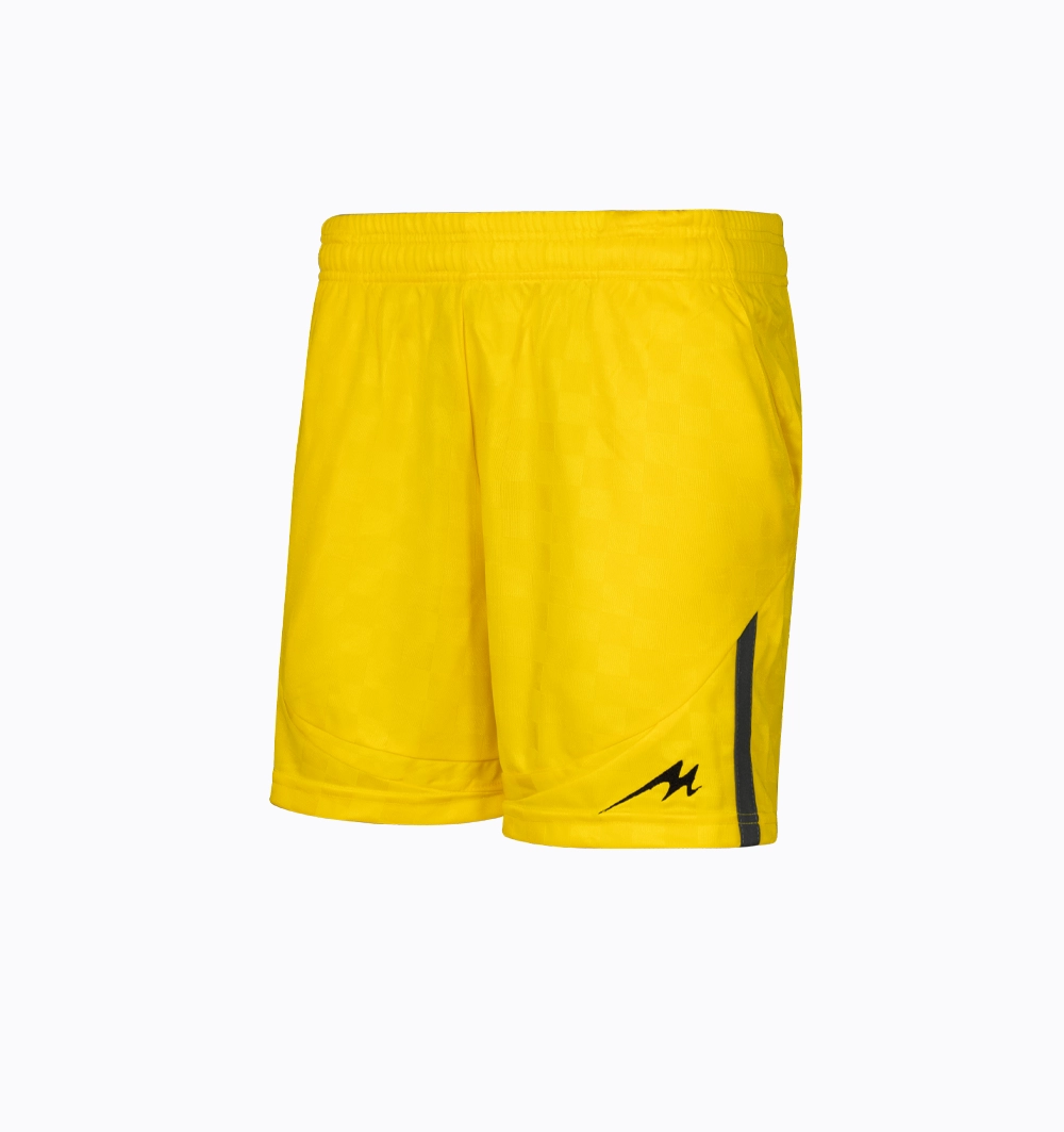 ست پیراهن و شورت آستین بلند داوری مدل 058 ساده زرد مدادی